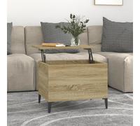 Coffee Table Sonoma Oak 60x44.5x45 cm Engineered Wood Berkfield Home Brown One Size