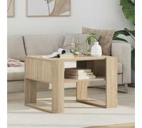 Coffee Table Sonoma Oak 66x53x45cm Engineered Wood Modern Rectangular with Shelf
