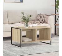 Coffee Table Sonoma Oak 80x50x40cm Engineered Wood Industrial Steel Legs Modern