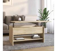 Coffee Table Sonoma Oak 80x50x41.5cm Engineered Wood Compact Liftable Top Modern