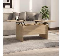 Coffee table sonoma oak 80x50x42.5cm engineered wood compact small modern rustic