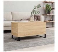 Coffee Table Sonoma Oak 90x44.5x45 cm Engineered Wood Modern Low-Profile Shelf.