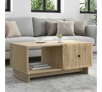 Coffee Table Sonoma Oak 90x50x40cm Engineered Wood Retro Storage with Knobs 2dr