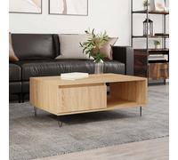 (sonoma oak) vidaXL Coffee Table Side Table End Table Sofa Table Black Engineered Wood