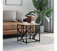 Coffee table Sonoma oak engineered wood top metal frame modern eco 45x45x47.5 cm