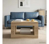 Coffee Table Sonoma Oak Finish 80.5x50x50cm Compact Moisture Resistant Durable.