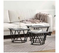 Coffee Table Square 50x50x40 cm Grey Sonoma Engineered Wood & Steel Compact Top