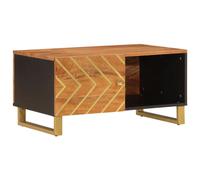 Coffee Table Tea Side Sofa Brown and Black Solid Wood Mango vidaXL