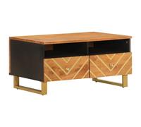 Coffee Table Tea Side Sofa Brown and Black Solid Wood Mango vidaXL