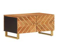 Coffee Table Tea Side Sofa Brown and Black Solid Wood Mango vidaXL