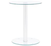 vidaXL Coffee Table Transparent Tempered Glass Accent End Sofa Couch Table