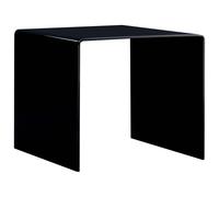 Coffee Table Tempered Glass Black 50cm Home Side Tea Stand Furniture vidaXL