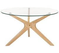 Coffee Table VALLEY Tempered Glass Light Brown