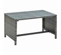 Coffee Table Waterproof 70cm Poly Rattan Garden Tea Desk Multi Colours vidaXL