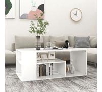 Coffee Table White 100x50x40 cm Engineered Wood Modern Minimal Living Room Style