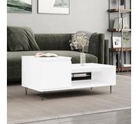 Coffee Table White 100x50x45 cm Engineered Wood Berkfield Home White One Size