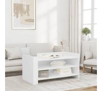 Coffee Table White 100x50x50 cm Engineered Wood Berkfield Home White One Size