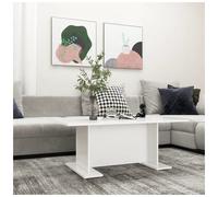 Coffee Table White 103.5x60x40 cm Engineered Wood Rustic Rectangular Accent Top