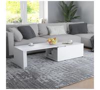 Coffee Table White 150x50x35cm Engineered Wood Sleek Modern Low Profile Compact