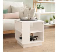 Coffee Table White 40x40x43 cm Engineered Wood Low Modern Shelf Living Room UK