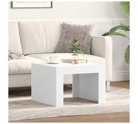 Coffee Table White 50x50x35cm Engineered Wood Modern Minimalist Square Top Slim