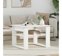 Coffee Table White 64x54x44cm Engineered Wood Modern Storage Shelf Durable Urban