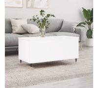 Coffee Table White 90x44.5x45 cm Engineered Wood Lift-Top Storage Metal Legs Now