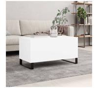 Coffee Table White 90x44.5x45 cm Engineered Wood Modern Low Profile 75kg Storage