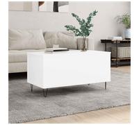 Coffee Table White 90x44.5x45cm Engineered Wood Industrial Flip-Top Storage Legs