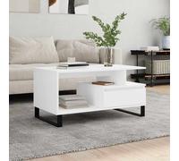 Coffee Table White 90x49x45 cm Engineered Wood