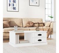 Coffee Table White 90x50x35 cm Engineered Wood Berkfield Home White One Size