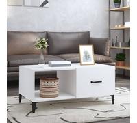 Coffee Table White 90x50x40 cm Engineered Wood Berkfield Home White One Size