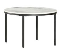 Coffee Table White and Black Real Solid Marble Side Desk Ø65cm/Ø50cm vidaXL