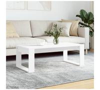 Coffee Table White Engineered Wood 102x50x35 cm Rectangular Modern Living Simple