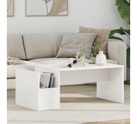Coffee Table White Engineered Wood 90x45x35cm Modern Rectangular Compact Stylish