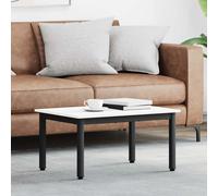 Coffee Table White Solid Pine 70x50x36cm Metal Legs Modern Minimalist Scandi XL