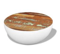vidaXL Bowl Shaped Coffee Table Solid Reclaimed Wood 60x60x30 cm