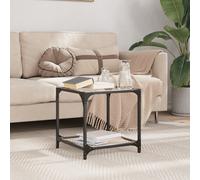 Coffee Table with Black Glass Top 40x40x40 cm Steel