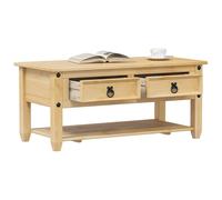 Coffee Table With Drawer 100 X 48 X 45 Cm Solid Pine Wood