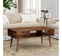 Coffee Table With Drawer and Storage Rafaelo Mobilia Brown One Size