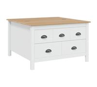 vidaXL Coffee Table with Drawer HILL Honey Brown 79.5 x 79.5 x 49 cm