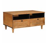 Coffee Table with Drawer with Shelf Engineered Wood Modern Living Room vidaXL