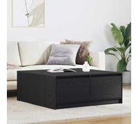 Coffee Table with Drawers Black Oak 100x100x40 cm Berkfield Home Black One Size
