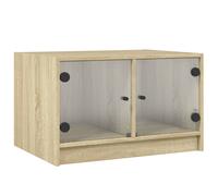 Coffee Table with Glass Doors Hallway Tea Side End Table Sofa Table vidaXL