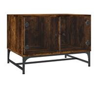 Coffee Table with Glass Doors Hallway Tea Side End Table Sofa Table vidaXL