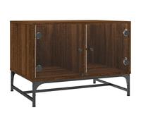 Coffee Table with Glass Doors Hallway Tea Side End Table Sofa Table vidaXL