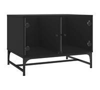 Coffee Table with Glass Doors Hallway Tea Side End Table Sofa Table vidaXL