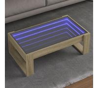 Coffee Table With Infinity Led 70X53X30 Cm