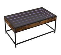 (black, 70 x 50 x 41 cm) vidaXL Coffee Table with Infinity LED Tea End Table Side Table Grey Sonoma