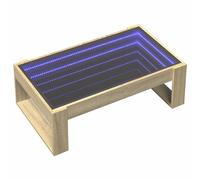 Coffee Table with Infinity LED Hallway Accent End Table Side Table vidaXL